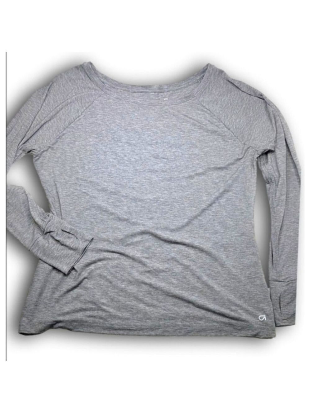 GAP Women's Long Sleeve Tee in Light Gray